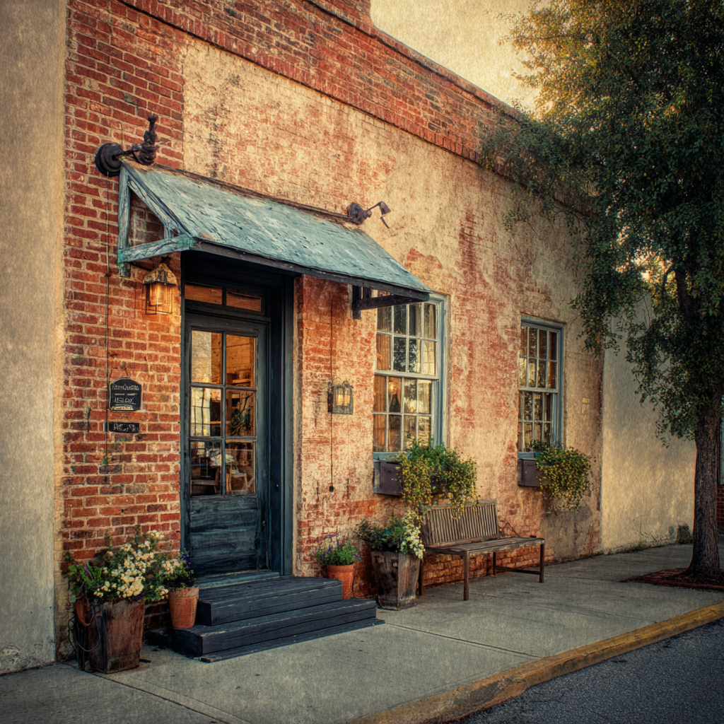 Artist studio in a converted storefront